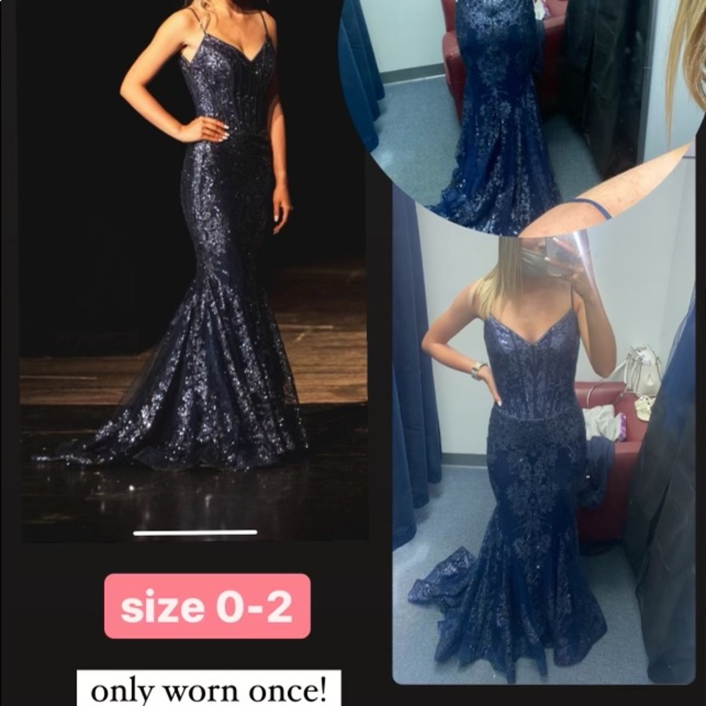 Formal Gown - Navy blue.